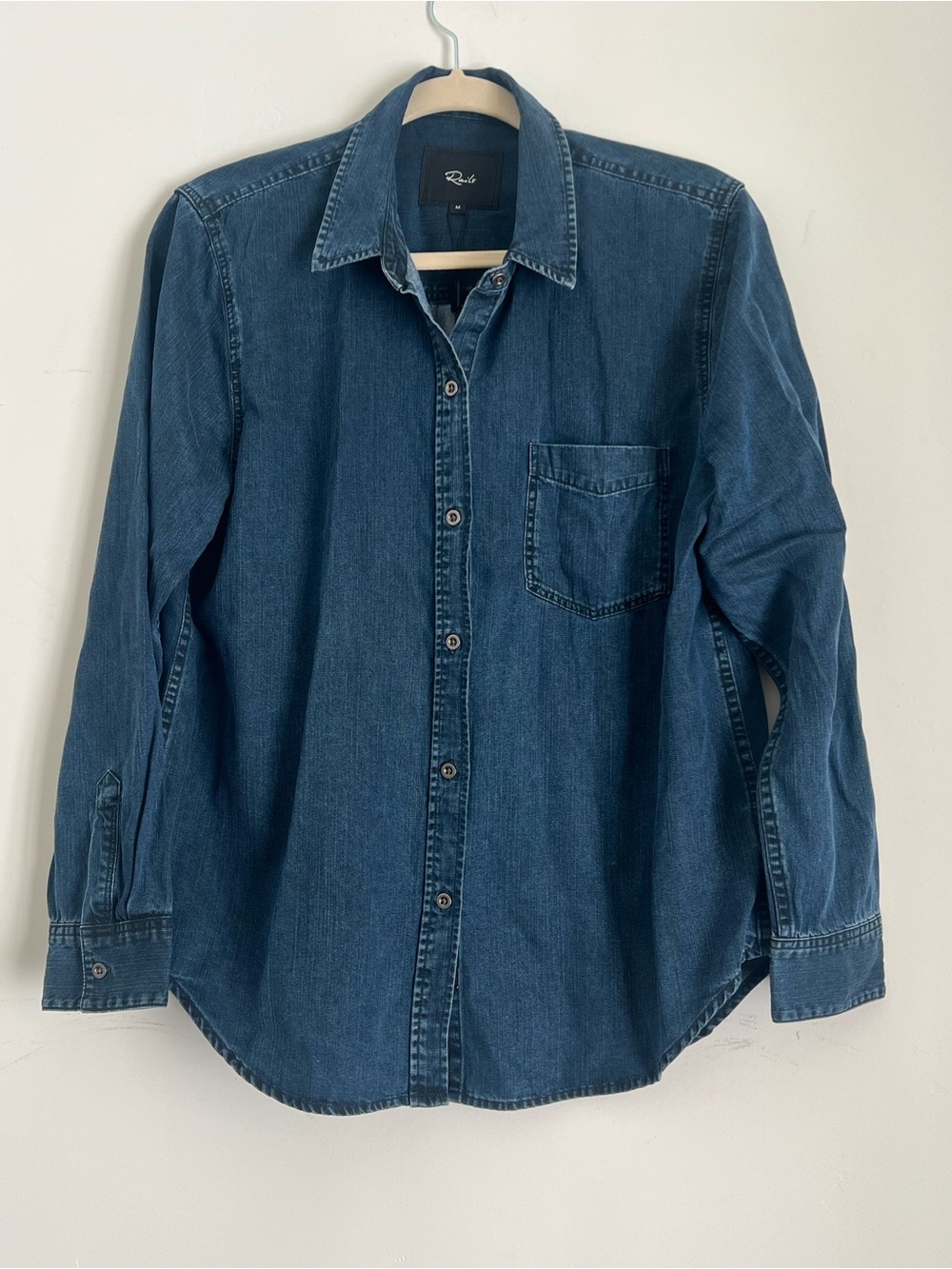 Rails Ingrid Denim Button-Up Shirt Tencel Dark Vintage Blue Medium